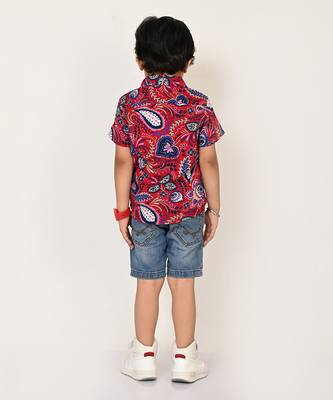 Sassy boho boys purple shirt 4