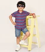 Sassy boho boys blue shirt