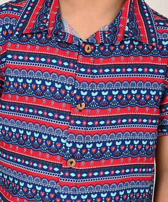 Sassy boho boys blue shirt 4
