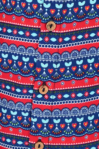 Sassy boho boys blue shirt
