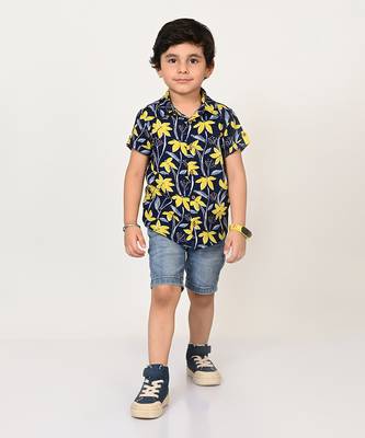 Sassy boho boys navy shirt 2