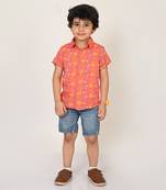 Sassy boho boys orange shirt