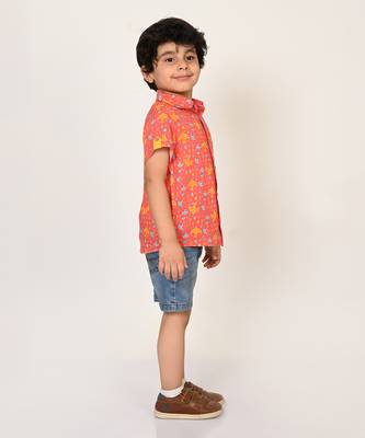 Sassy boho boys orange shirt 2