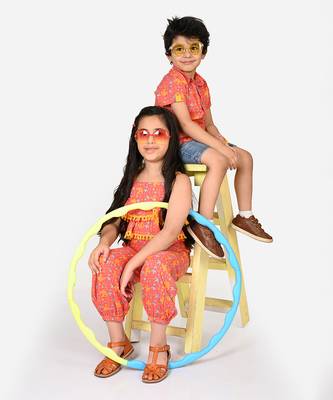 Sassy boho boys orange shirt 5