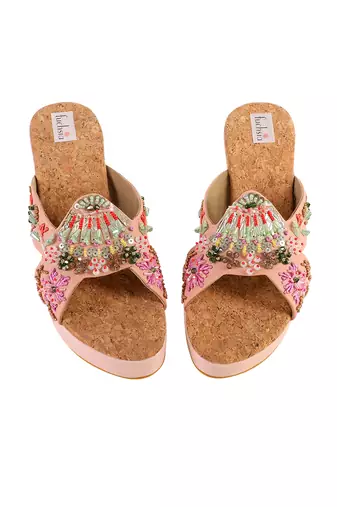 Crystal embellished wedges