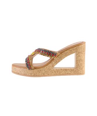 Tikki beads and mirror work heels 2