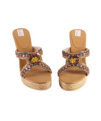Tikki beads and mirror work heels 4