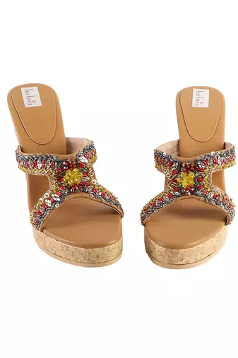 Tikki beads and mirror work heels