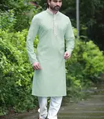 Mens cotton plain kurta pajama