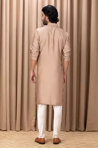 Mens cotton embroidered kurta pajama