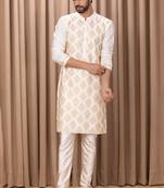 Mens cotton printed kurta pajama