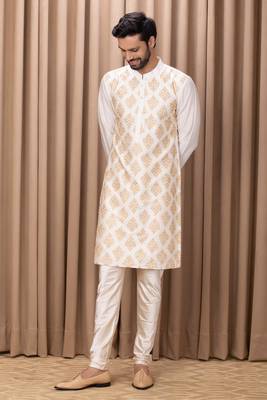 Mens cotton printed kurta pajama 2