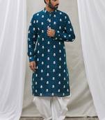 Mens cotton printed dhoti kurta