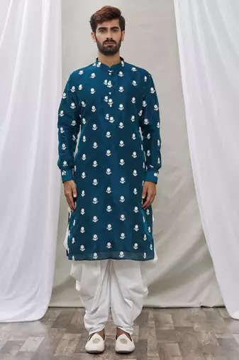 Mens cotton printed dhoti kurta