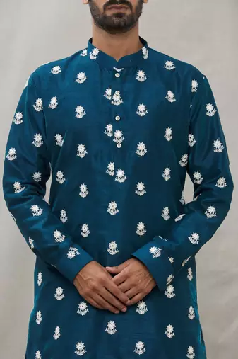 Mens cotton printed dhoti kurta