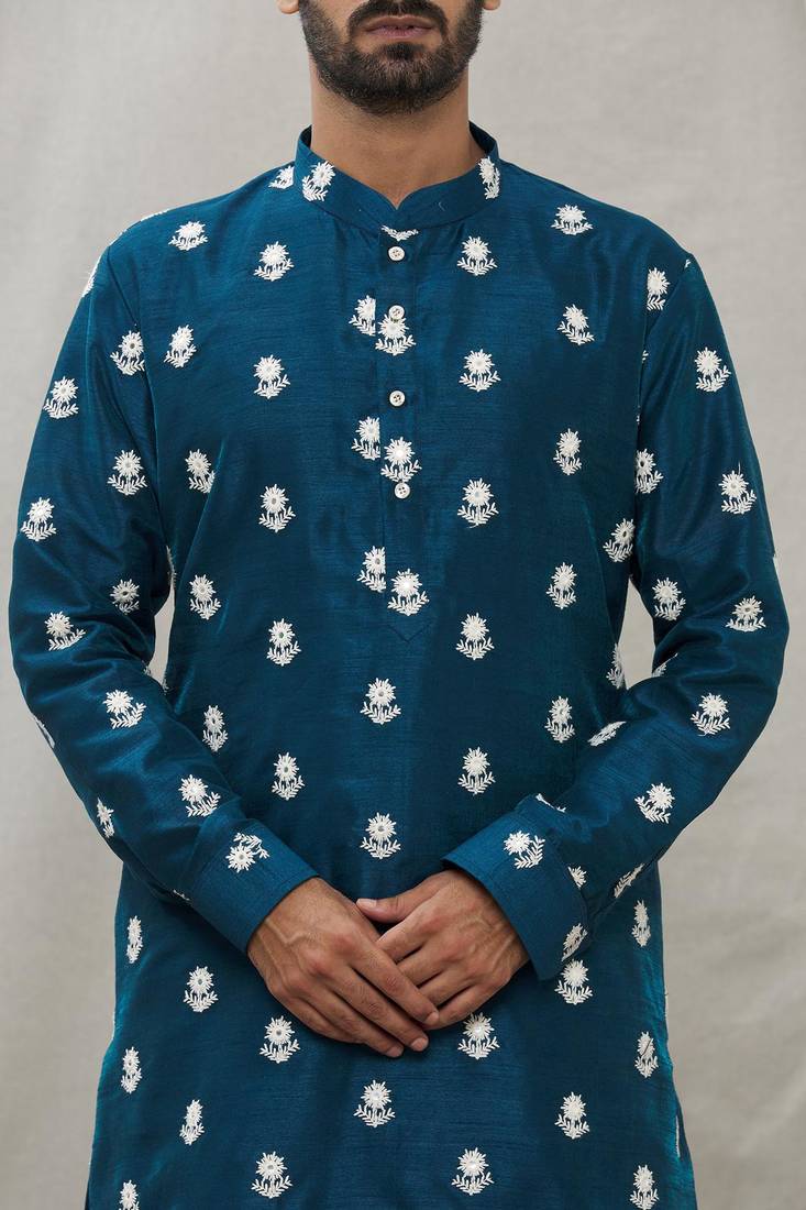 Mens cotton printed dhoti kurta