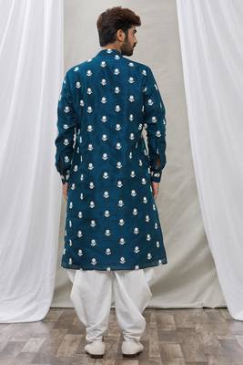 Mens cotton printed dhoti kurta 5