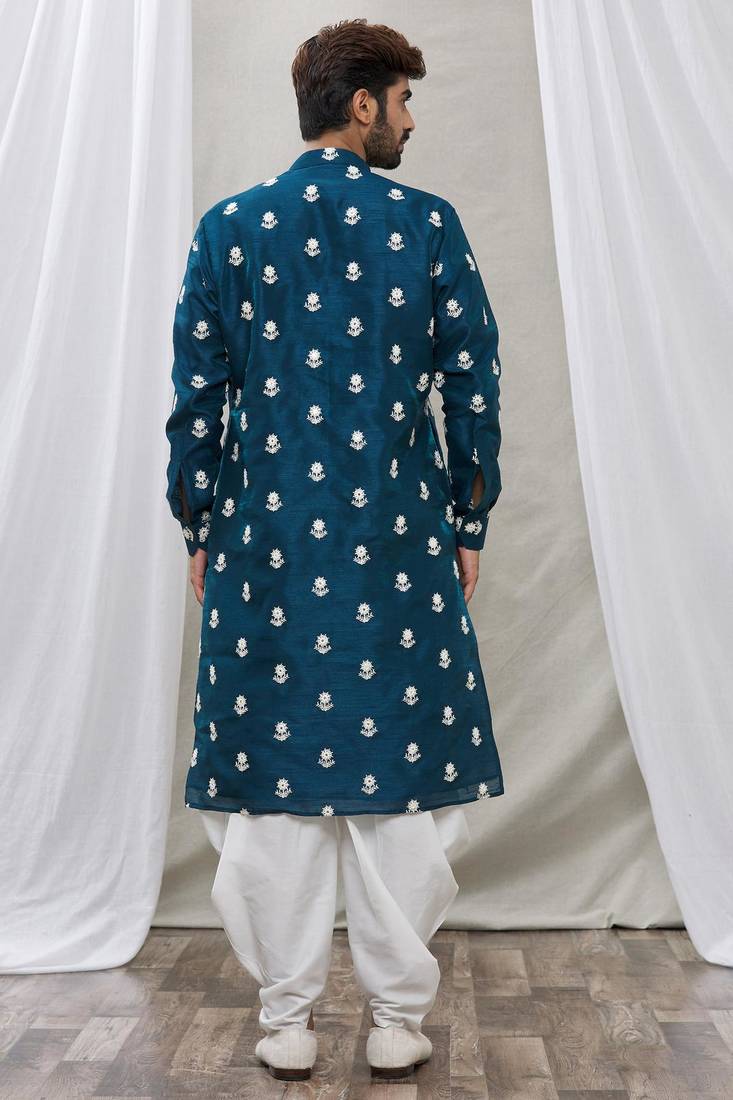 Mens cotton printed dhoti kurta