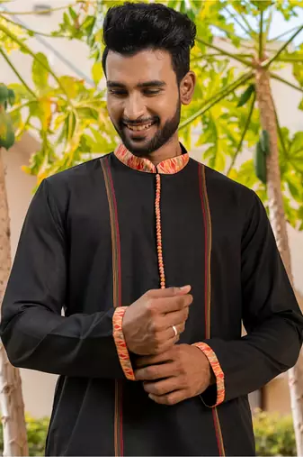 Mens cotton plain kurta pajama