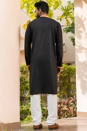 Mens cotton plain kurta pajama