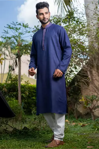 Mens cotton plain kurta pajama