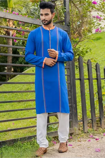 Mens cotton plain kurta pajama