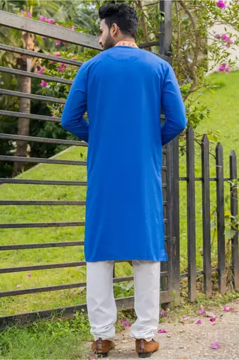 Mens cotton plain kurta pajama