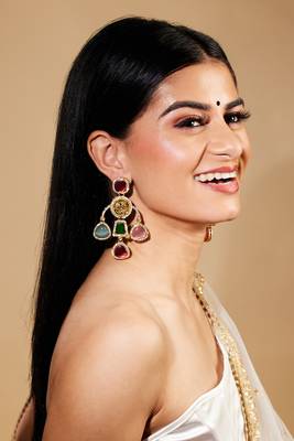 Multicolor Contemporary Crystal Drop Earrings 2