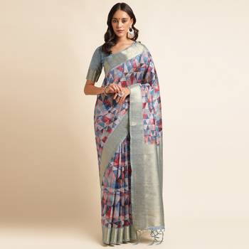 Doi Moi Orange Organza Digital Print Saree For Women (Zilmil Peach D298/P740) 1