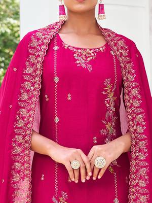  women kurta and trouser duppata set silk blend 3