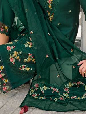  women kurta and trouser duppata set silk blend 3