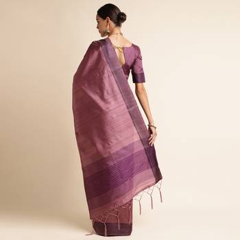 Doi Moi Maroon Tussar Silk Printed Saree For Women (Finetussar Wine D666) 3
