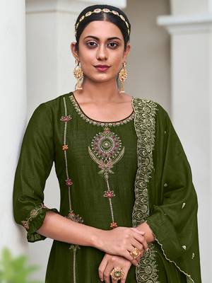  women kurta and trouser duppata set silk blend 2