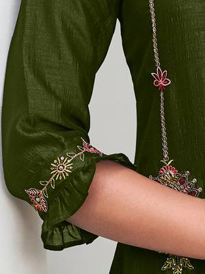  women kurta and trouser duppata set silk blend 4