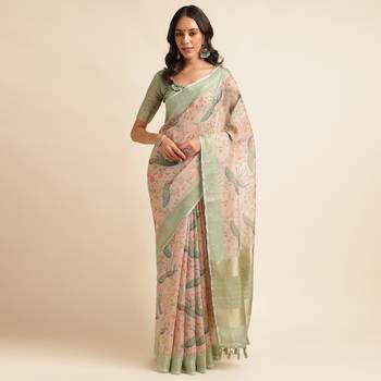 Doi Moi Multicolor Tussar Silk Printed Saree For Women (Tussarsilk Blue R2611/P730) 1