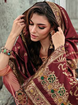  women kurta and trouser duppata set silk blend 3