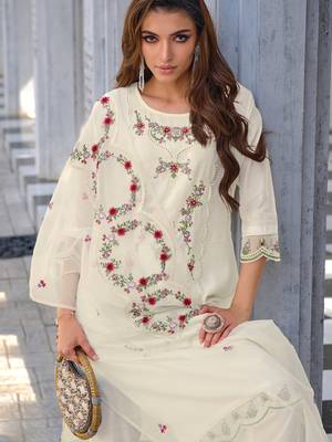  women kurta and trouser duppata set silk blend 2