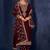 Designer Kashmiri Velvet Straight Suit For Women Maroon