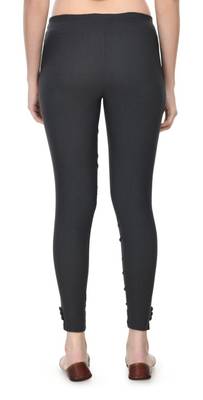 Pavonine grey color stretchable cotton lycra fabric pencil trouser 2