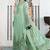 Light turquoise pakistani semi stitched suit with embroidery work