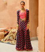 Multi colour indi-leheriya kallidar sharara set