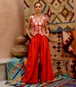 Chilly red waist coat and papa pants