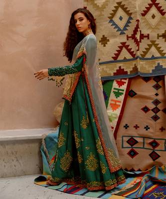 Fawn sheer cape with sharara set 2