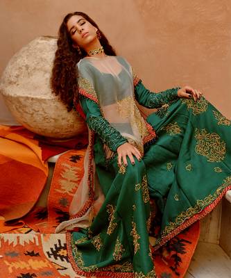 Fawn sheer cape with sharara set 5