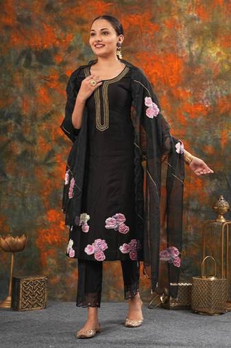 Radhika - black suit set