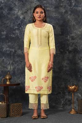 Radhika - lemon yellow suit set 2