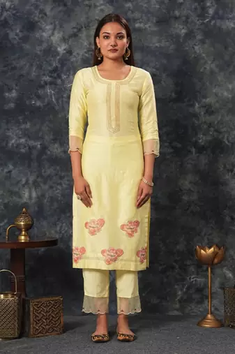 Radhika - lemon yellow suit set