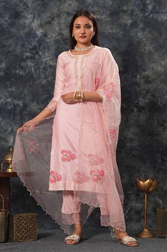 Radhika - onion pink suit set