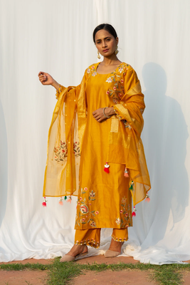 Rajkumari - yellow suit set 2