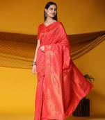 Just Fashion  Art Silk And  Zari Work Sarees With Blouse Attached